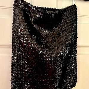 Zara sequin tube top size M black